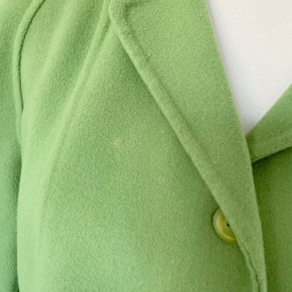 Etcetera Women’s Wool Blend Blazer Jacket Green Button Front 14 L Casual Career - Picture 3 of 11